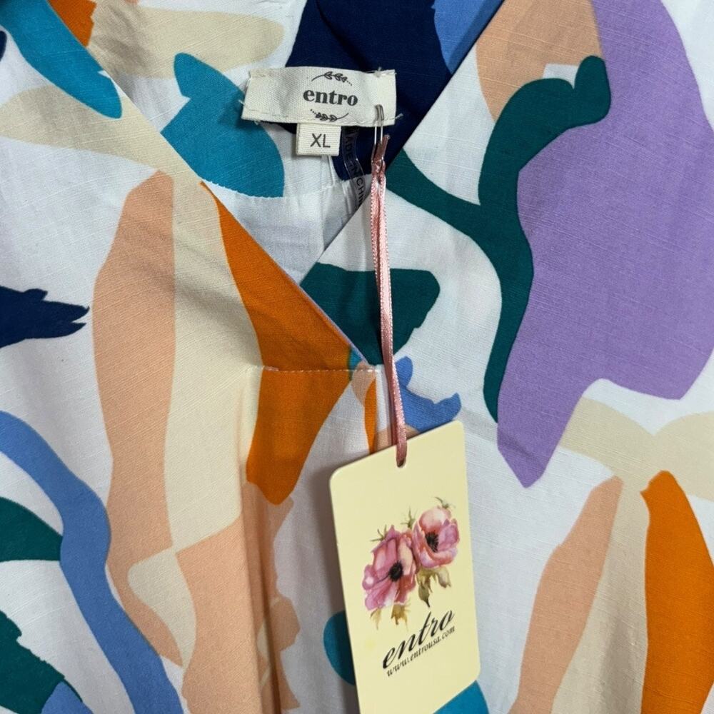 Entro - Boutique Women's Colorful Oversized Midi Dress - NWT - Size XL - Picture 3 of 4